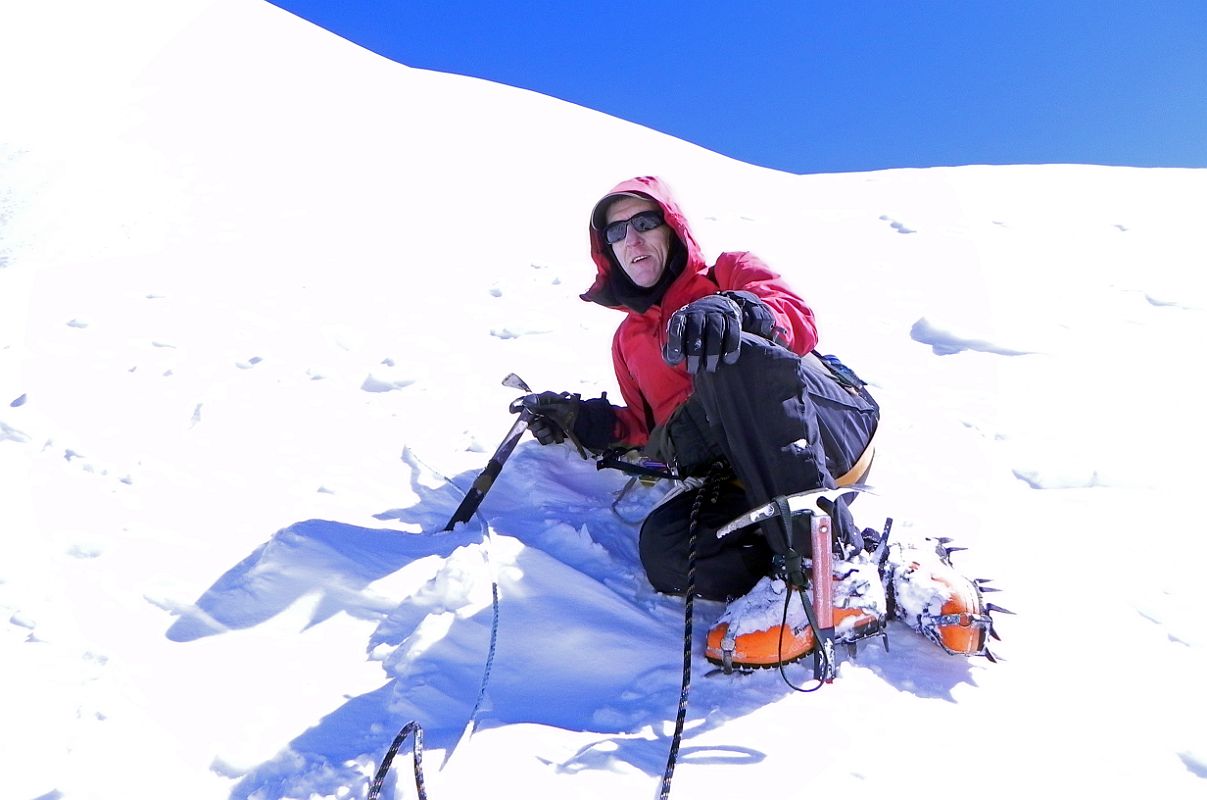 22 Jerome Ryan Taking A Rest On The Descent From Chulu Far East Summit 